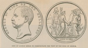 伦敦金融城奖章，以纪念1880年6月希腊国王的访问 作者 英语学校