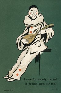 小丑弹琵琶（彩色石版画） 作者 英语学校
