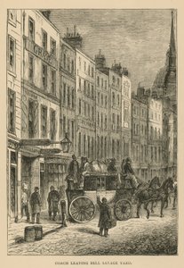教练离开Bell Savage Yard，伦敦 作者 英语学校