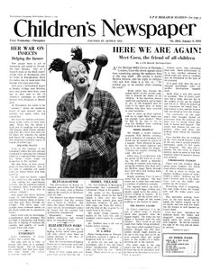 Coco the Clown，“儿童报”的头版，1954年1月（新闻纸）