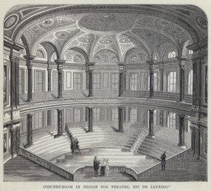 Concert-Room in Design for Theatre, Rio de Janeiro (engraving) 作者 英语学校