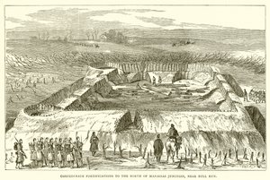 在Bull Run附近的Manassas Juction北部的同盟防御工事 作者 English School