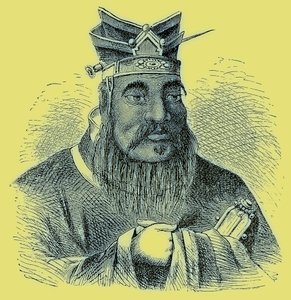 孔子，“世界图解史”中的插图，出版于1880年（数字增强图像） 作者 英语学校