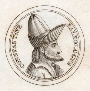 Constantine XI Palaiologus，来自&39;Crabb&39;s Historical Dictionary&39;，于1825年出版 作者 英语学校