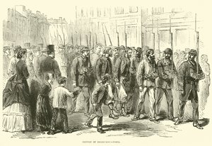 1870年10月，巴黎逃兵的车队 作者 英语学校