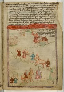 Cotton Claudius B. IV f.38，《创世纪》。来自 "古英语六经"（牛皮纸）的旅行故事 作者 英语学校