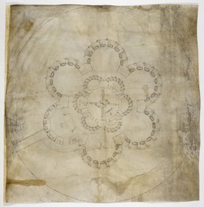 科顿 MS.奥古斯都 I.i.67 号 Deal 城堡平面图（羊皮纸上的墨迹） 作者 英语学校