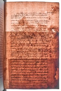 棉花 MS Faustina F III，第 107r 页（透射光） 作者 英语学校