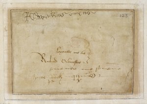 Cotton MS Vespasian F XIII f.123 理查德的 "忠于我的谎言 "签名紧挨着爱德华五世的签名 作者 英语学校
