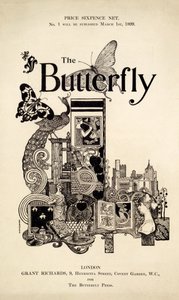 The Butterfly Magazine的封面，1899年3月1日出版（平版和凸版） 作者 英语学校