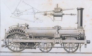 Craptons铁路机车蒸汽机由实用艺术与制造的Cyclopaedia，由Charles Tomlinson编辑，1880年代 作者 英语学校
