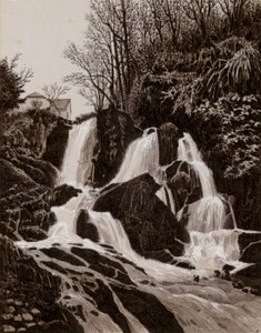 克劳福兹本瀑布（石版画） 作者 英语学校
