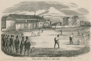 在圣约翰伍德的Lords Cricket Ground举行的板球比赛 作者 英语学校
