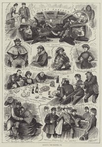 穿越英吉利海峡（雕刻）。 作者 英语学校