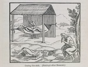 治愈生病，来自&39;Santo Domingo过去和现在&39;，由Samuel Hazard，pub.1873（雕刻） 作者 英语学校