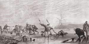 19世纪的卷曲，来自&39;用笔和铅笔绘制的苏格兰图画&39;，作者Samuel G. Green，于1886年出版（版画） 作者 英语学校