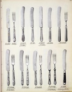 餐具设计，来自国内商品和配件的贸易目录，c.1890-1910 作者 英语学校