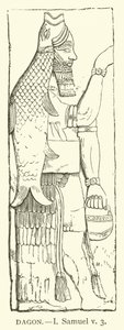 大衮，《撒母耳记》，五，3（雕刻）。 作者 英语学校