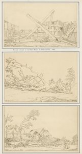 1780年罗汉普顿大风暴造成的破坏（纸上墨水） 作者 英语学校