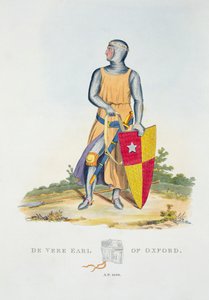 De Vere，牛津伯爵，1280年，来自Ancient Armour by Samuel Rush Meyrick，1824年 作者 英语学校