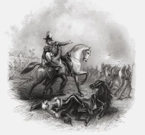 亨利·蒙哥马利·劳伦斯爵士的逝世，来自1868年出版的“印度叛变史” 作者 英语学校