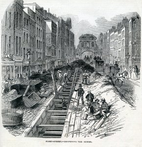 1845年，伦敦舰队街下水道深化 作者 英语学校