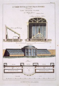 设计一个温室和两个桃屋，1806年 作者 英语学校