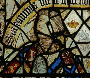 Detail from a window depicting the donor (stained glass) (detail of 344929) 作者 英语学校