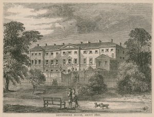 大约1800年，伦敦的Devonshire House 作者 英语学校