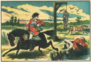 迪克·特平（Dick Turpin）在豪恩斯洛希思（Hounslow Heath）身上射杀了小偷的波利（Pooly） 作者 英语学校