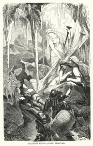 迪特里希窥视处女座女王（雕刻）。 作者 英语学校