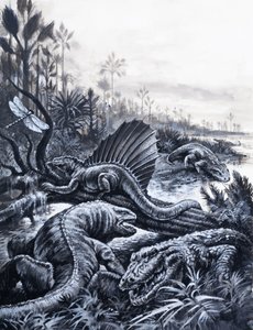 恐龙（纸上水粉画） 作者 英语学校