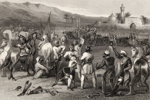 从1858年出版的“印度叛变史”中解除1857年Berhampore第11次不规则骑兵的武装 作者 English School