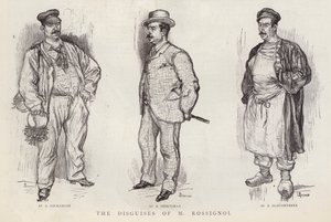 巴黎警探古斯塔夫-罗西诺（Gustave Rossignol）使用的伪装（平版）。 作者 英语学校
