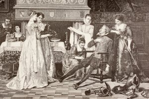 公爵和公爵夫人家中的堂吉诃德（石版画） 作者 英语学校