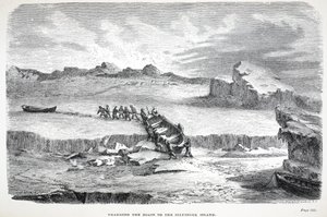 将小船拖到Illuidlek岛，酒吧。伦敦1886年 作者 英语学校