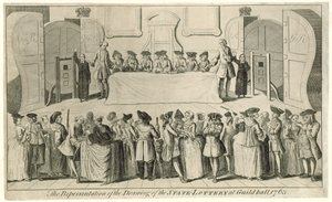 1763年在市政厅绘制国家彩票 作者 英语学校