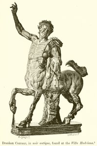 位于Villa Hadriana的Drirken Centaur，位于Noir Antique 作者 英语学校