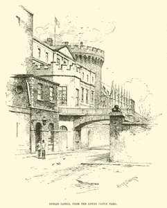 都柏林城堡，来自Lower Castle Yard 作者 英语学校