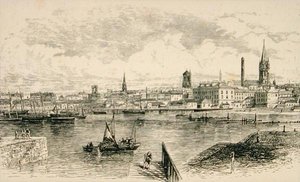 约1880年的邓迪，来自宗教小册子协会出版的《苏格兰图片》。 作者 英语学校