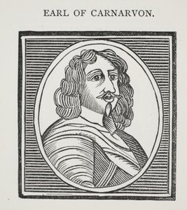 Carnarvon伯爵，来自十八世纪的Chap书籍的插图，约翰阿什顿，酒吧。 1882年