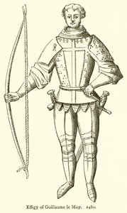 Guillaume le May的肖像画。 1480 作者 英语学校
