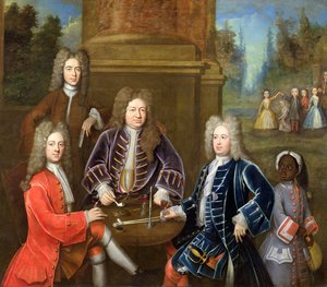 Elihu Yale（1648-1721）德文郡第二任公爵，詹姆斯·卡文迪什勋爵，Tunstal先生和佩奇，c.1708