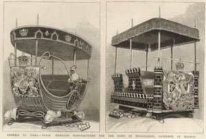 印度皇后：1877年2月3日，由The Graphic为马德拉斯州长白金汉公爵制造的国家大厦 作者 英语学校