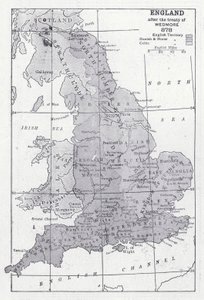 878 年韦德莫尔条约后的英格兰（石版画） 作者 英语学校