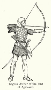 English Archer of the time of Agincourt (litho) 作者 英语学校
