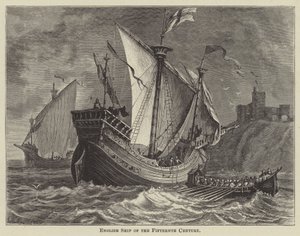 十五世纪的英国船只（雕刻） 作者 英语学校