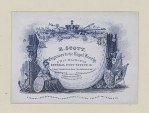 雕刻，R Scott，贸易卡 作者 英语学校