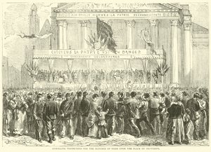 1870年10月，在万神殿（Place du Pantheon）登记志愿者为巴黎辩护 作者 英语学校