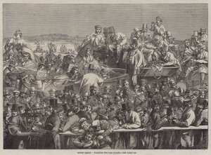 Epsom Races，等待开始（雕刻） 作者 英语学校